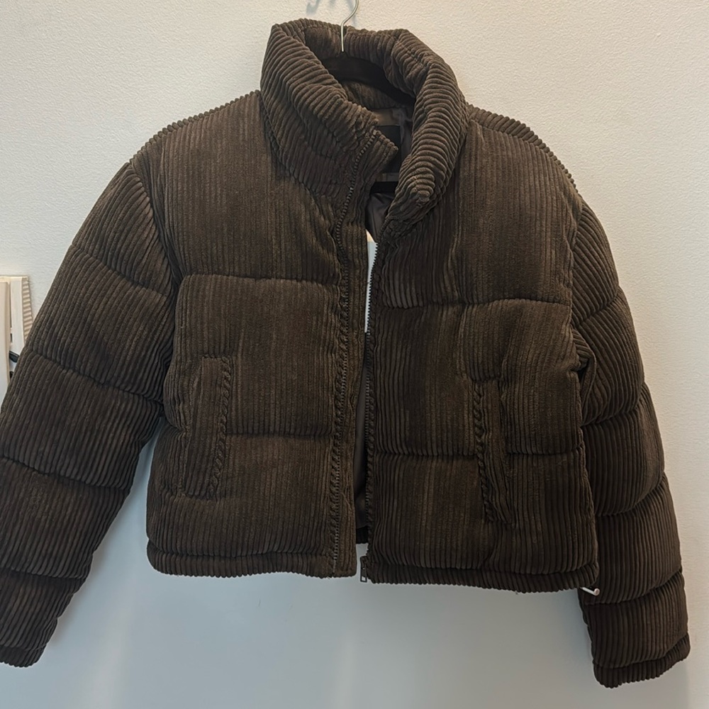 7 for all man kind brown suede puffer